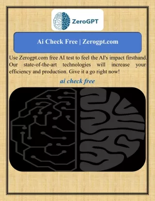 Ai Check Free   Zerogpt.com