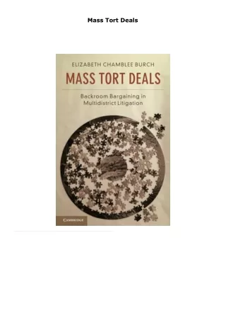 read mass tort deals