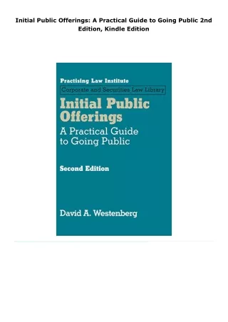 read initial public offerings: a practical guide to going public     2