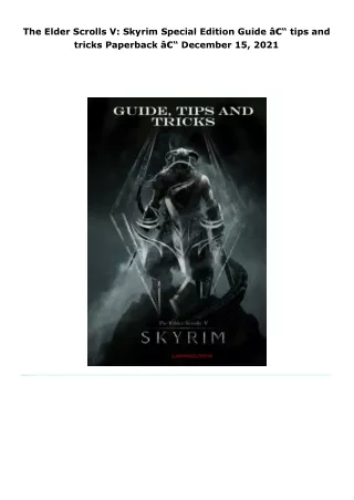 read the elder scrolls v: skyrim special edition guide â€“ tips and tr