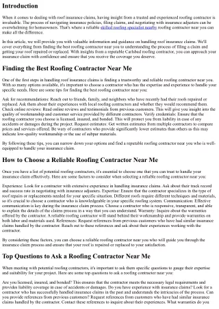 Handling Roof Insurance Claims: Insight from a Carlsbad Roofing Contractor