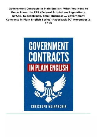 read government contracts in plain english: what you need to know abou