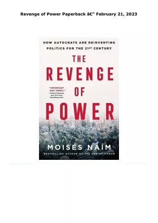 read revenge of power     paperback â€“ february 21, 2023