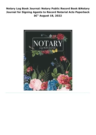 read notary log book journal: notary public record book & notary journ