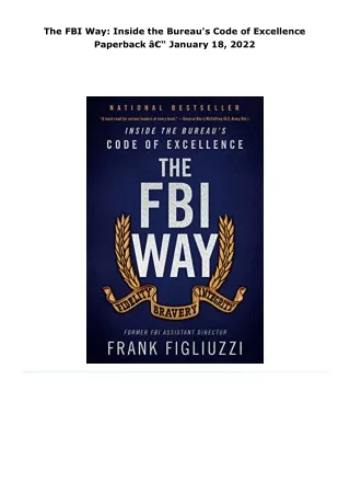 read the fbi way: inside the bureau's code of excellence     paperback