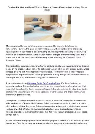 CombatPetHairandDustWithoutStressAStress-FreeMethodtoKeepFloorsClean