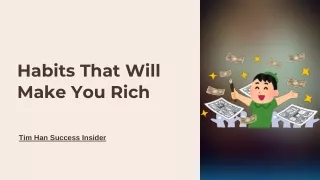 Tim Han Success Insider Top 10 Wealth-Building Habits The Rich Life Blueprint