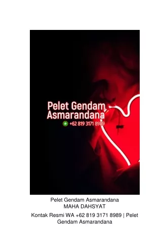 pelet gendam asmarandana