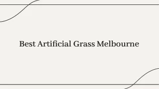 Best Artificial Grass Melbourne