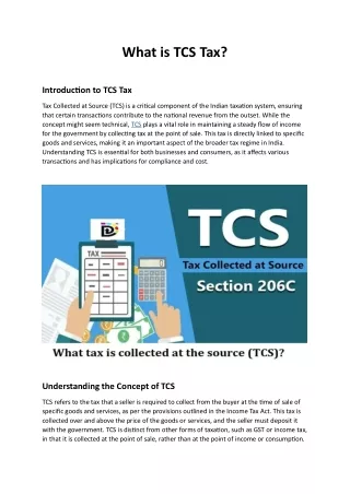 What is TCS Tax? Explore Now!