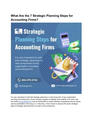 What Are the 7 Strategic Planning Steps for Accounting Firms