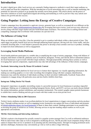 Going Virus-like: Letting Loose the Energy of Creative Initiatives in Local Serv