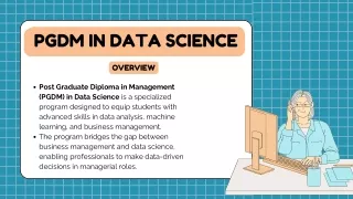 PGDM in Data Science