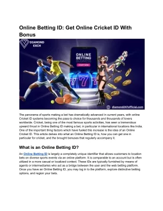 Online Betting ID_ Get Online Cricket ID With Bonus