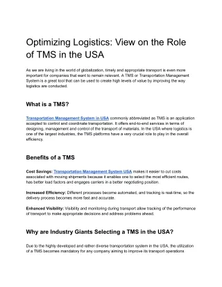 Optimizing Logistics_ View on the Role of TMS in the USA.docx
