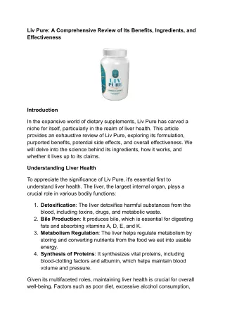 A Comprehensive Review of Its Benefits, Ingredients, and Effectiveness