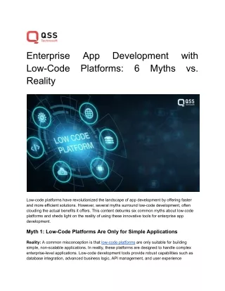 Enterprise App Development with Low-Code Platforms_ 6 Myths vs