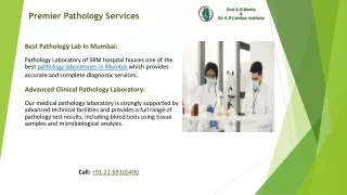 Expert pathology services at SRM Hospital