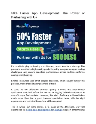 50% Faster App Development - Partner with Us for Success