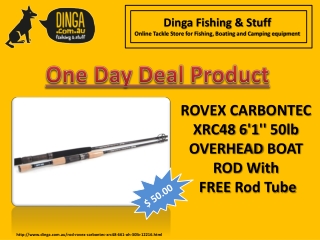ROVEX CARBONTEC XRC48 6'1'' 50LB OVERHEAD BOAT ROD With FREE