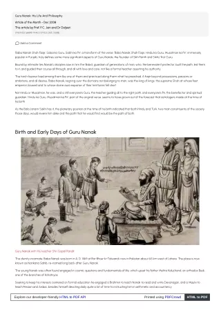 Guru Nanak: His Life And Philosophy