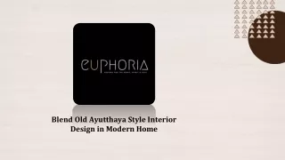 Blend Old Ayutthaya Style Interior Design in Modern Home