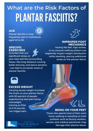 Key Risk Factors for Plantar Fasciitis