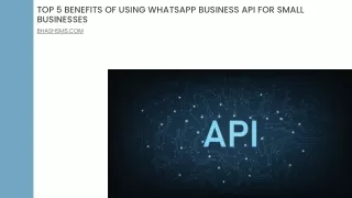 Top 5 Benefits of Using WhatsApp Business API for Small Businesses