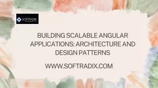 Building Scalable Angular Applications Architecture And Design Patterns  -  Softradix Angular Development