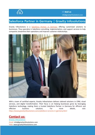 Salesforce Partner in Germany-Gravity Infosolutions