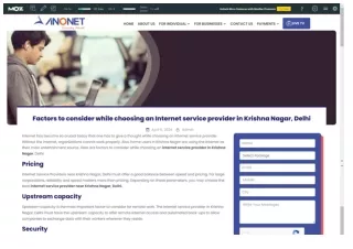 Choosing the Right Internet Service Provider in Krishna Nagar