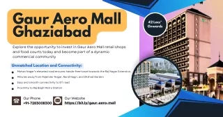 Invest in Prime Retail Shops & Food Court at Gaur Aero Mall Ghaziabad