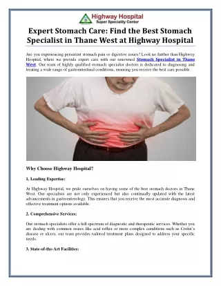 Best Stomach Specialist in Thane West