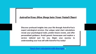 AstroForYou: Dive Deep into Your Natal Chart