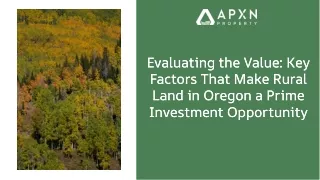 What Makes Rural Land for Sale in Oregon a Great Buy