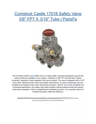 Comstock Castle 17018 Safety Valve 3_8_ FPT X 3_16_ Tube _ PartsFe