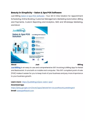 Salon & Spa POS Software