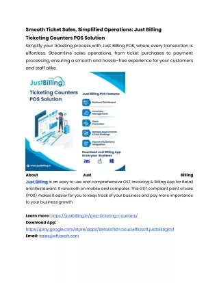 Ticketing Counters Pos Solution