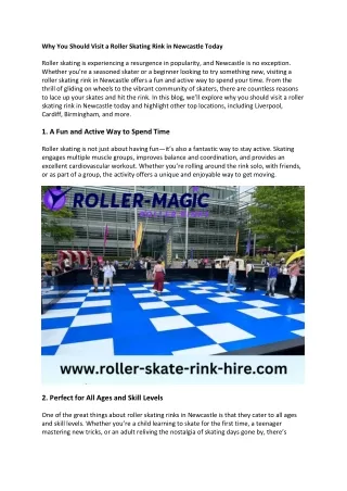 Why You Should Visit a Roller Skating Rink in Newcastle Today