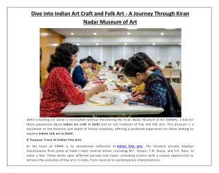 Dive into Indian Art Craft and Folk Art - A Journey Through KNMA