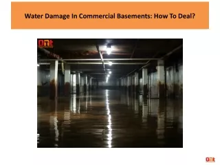 Water Damage In Commercial Basements: How To Deal?