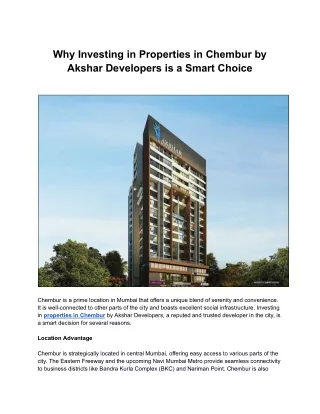 Properties in Chembur - Modern Homes for Sale