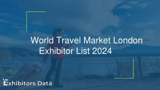 World Travel Market London Exhibitor List 2024