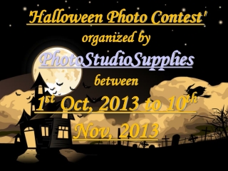 Halloween Photo Contest Organized by PhotoStudioSupplies