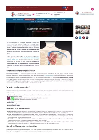 Pacemaker implantation