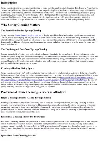 Spring Cleaning in Allentown: It's More Than Just A Tradition!