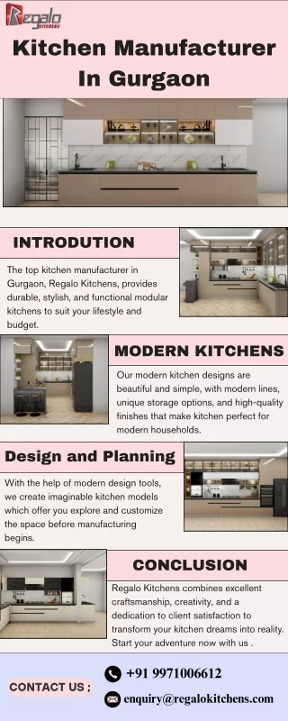 Kitchen Manufacturer In Gurgaon