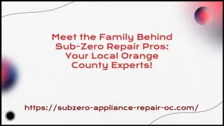 Subzero Orange County repair