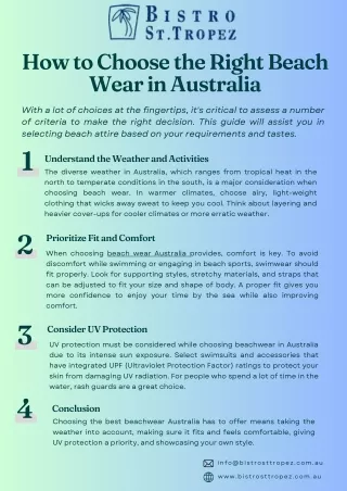 How to Choose the Right Beach Wear in Australia