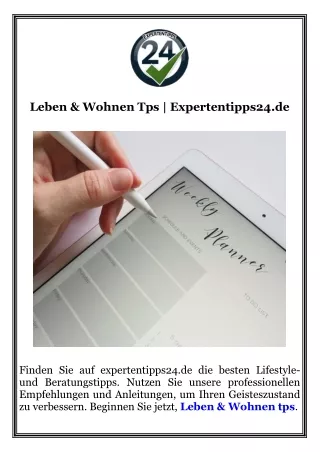 Leben & Wohnen Tps  Expertentipps24.de